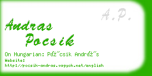 andras pocsik business card